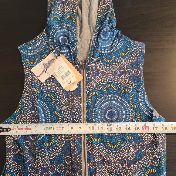 Satva Sarana Reversible Hooded Jacket Vest Zipper Athletic Wear NEW Women M $59 - Picture 4 of 7
